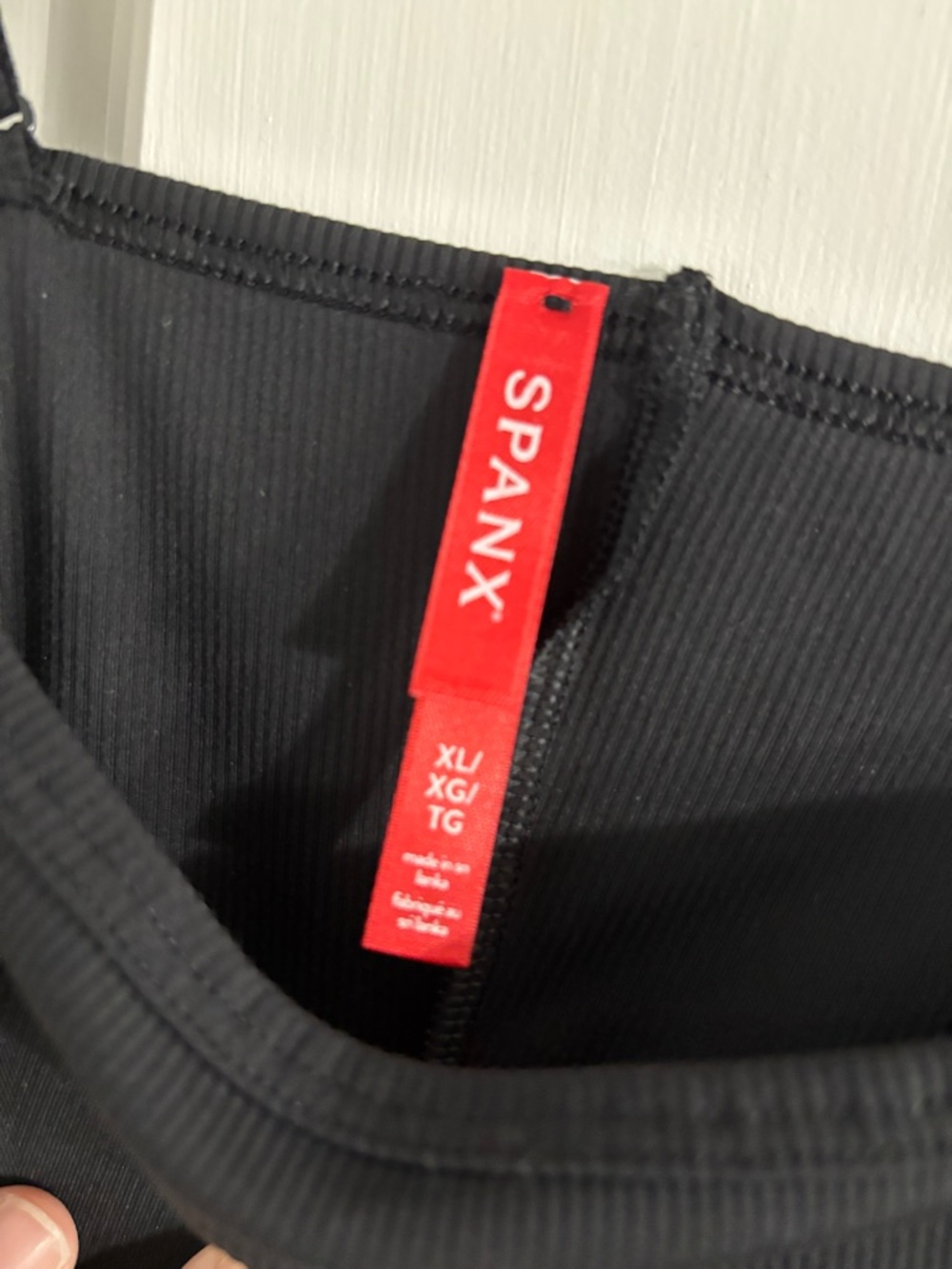 SPANX Black Ribbed Bodysuit Cami - XL - Picture 3 of 3